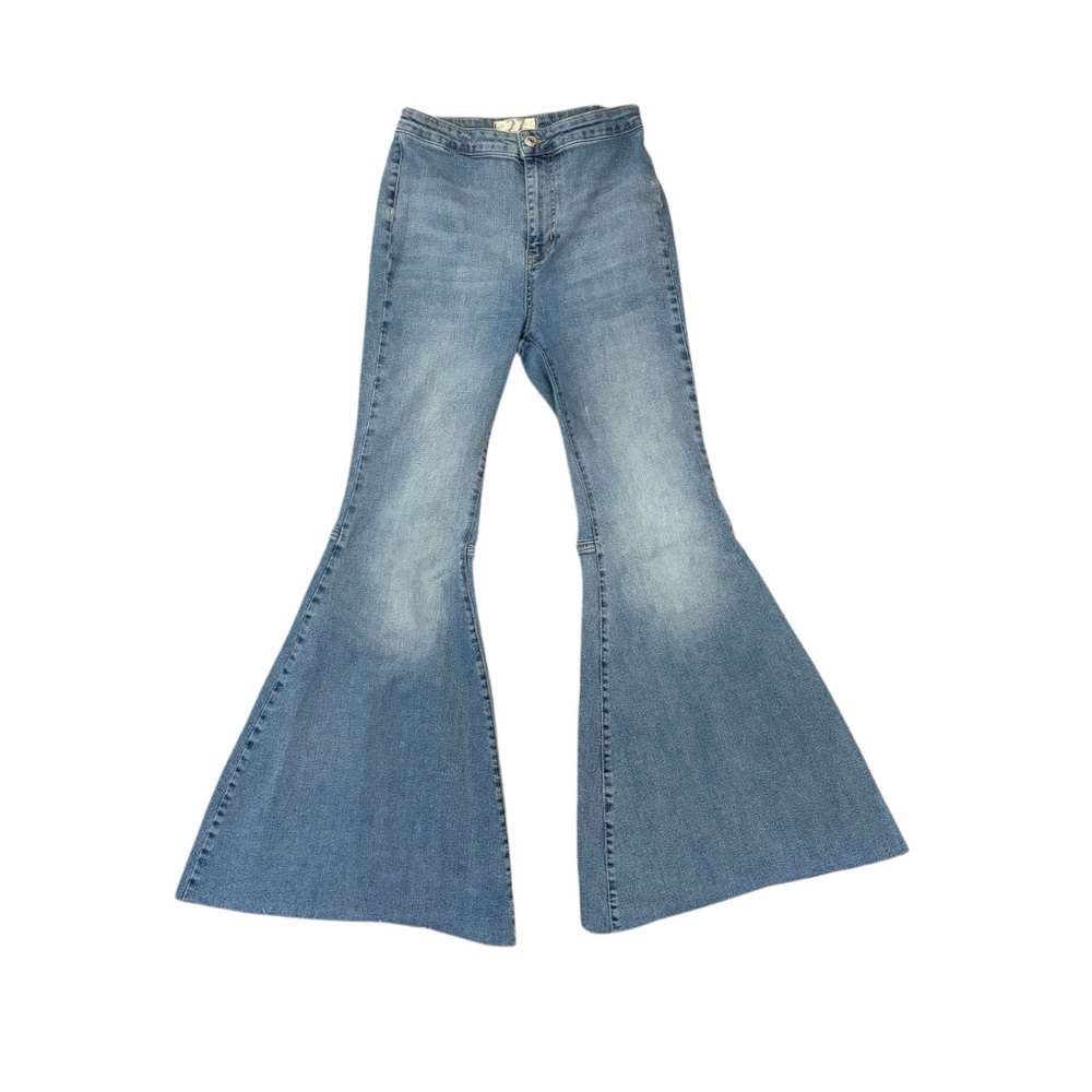 Free People Float On Super Flare Jeans High Rise 27 - Picture 3 of 6